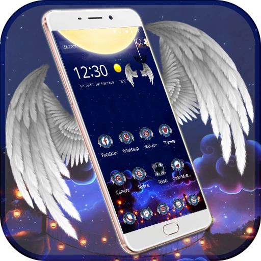 Stars theme purple blue sky icon