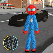 Amazing Stickman Spider Rope Hero Gangsters City icon