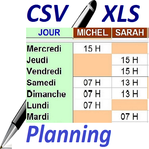 Planning XLS CSV иконка