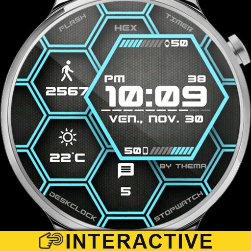 Hex Watch Face &amp; Clock Widget icon