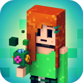 Girls building &amp; crafting icon