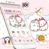 Kawai Cartoon Love Couple Theme icon