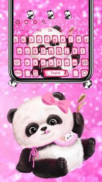 Pink Baby Panda Keyboard screenshot 1
