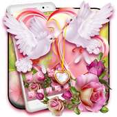 Lovely Rose Pigeon Theme on 9Apps