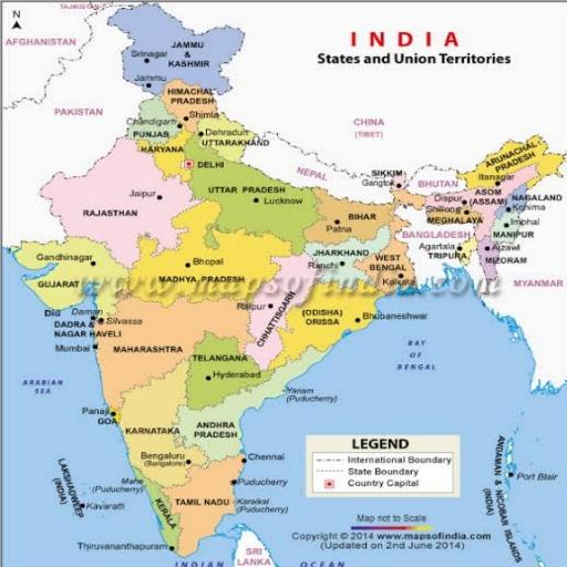 India State Map And Capital icon
