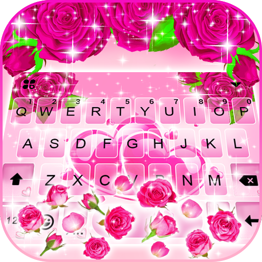 Pink Roses Gravity Tema Tastiera icon