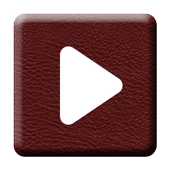Poweramp Skin Red Dark Leather icon