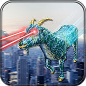 Volare robot capra - occhio laser super eroe icon