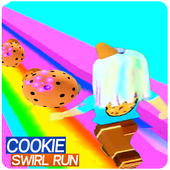 Run Cookie swirl roblox's Rainbow mod obby icon