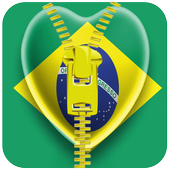 Brazil zipper lock screen icon