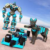 Cat Robot Transform Game: Formula Car Robot Games icon