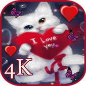 Cat Love Live wallpaper 2018 icon