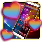 Neon Heart & Sparkling Heart 2D Theme on 9Apps