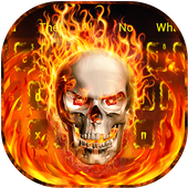 Fire Skull Flaming Keyboard Theme icon