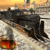 WW2 Army Train Driving War Shooting Train Games icon