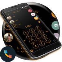 Circle Black Orange Phone DIaler Theme on 9Apps