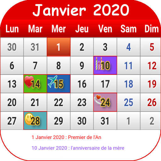 Français Calendrier 2019 icon