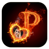 Fire Text Photo Frame icon