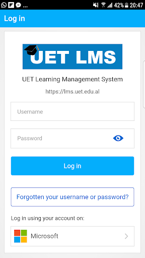 UET LMS screenshot 1