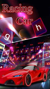 Racing Red Car Keyboard Theme screenshot 1