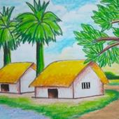 Draw step by step scenery icon