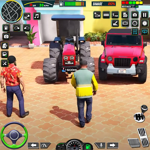 Indian Farming Tractor Driving icon