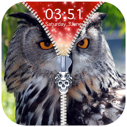 Owl Zipper Lock Screen icon