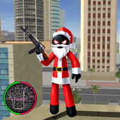 Santa Claus Stickman icon