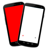 Screen Light Red White icon