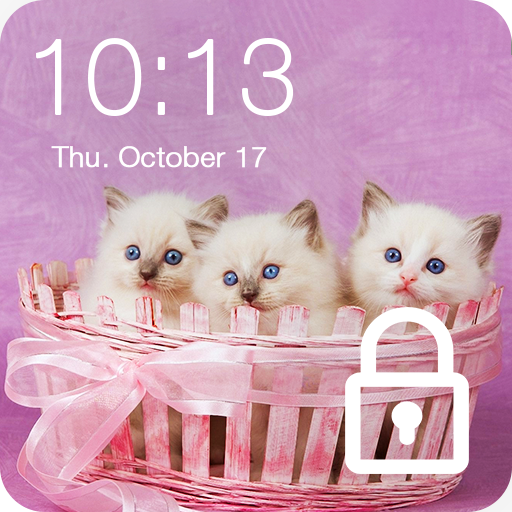Cute Animals Cat Dog Rabbit PIN AppLock Security icon