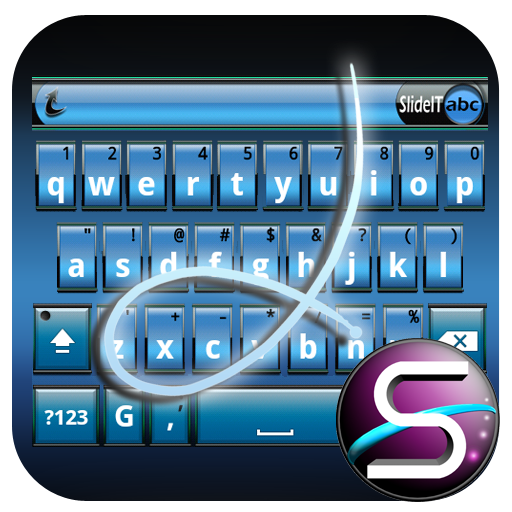 SlideIT Blue Metal Skin icon