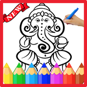 Draw Lord Ganesha Paint, Ganesha Coloring icon