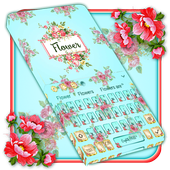파스텔 꽃 키보드 icon