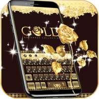 Gold Keyboard theme Gold Rose