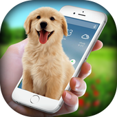 Dog in Phone - Dog On Screen Funny Joke icon
