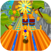 subway surf train run 3D icon