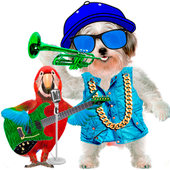 الغناء الكلب مقابل يتحدث الببغ أيقونة