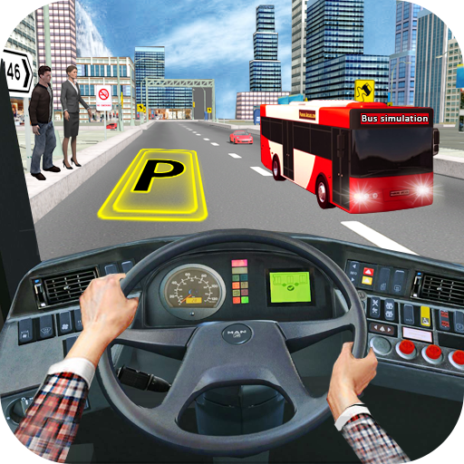 Modern Bus Drive Parking 3D Game - Free Bus Games icon