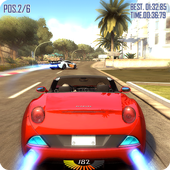 Speed car racing icon