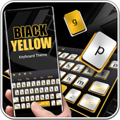 ikon Tema Keyboard Hitam Kuning