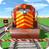 Real Railroad Train Crossing - Free Train Games icon