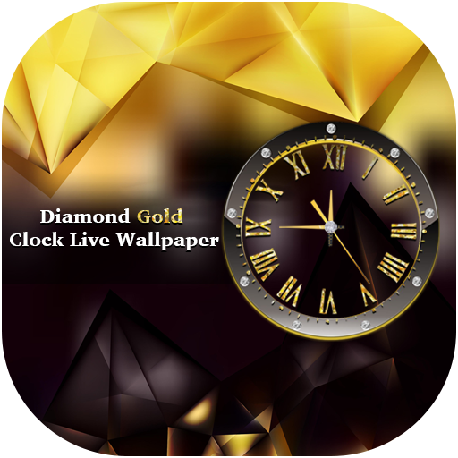 Diamond Gold Clock Wallpaper icon