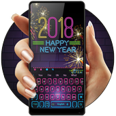 Happy new year 2018 icon