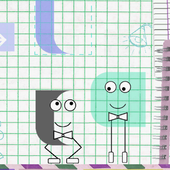 Snip and clip shapes cut puzzle icon
