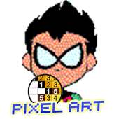 Colour By Number - Teen Titans Pixel Art