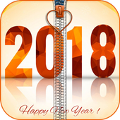 New Year 2018 Zipper Lock иконка