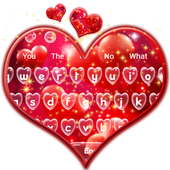 Red Love Heart Keyboard Theme أيقونة