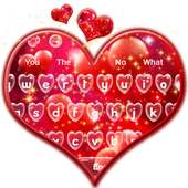 Red Love Heart Keyboard Theme on 9Apps