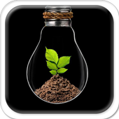 Light Bulb inside the Plant icon
