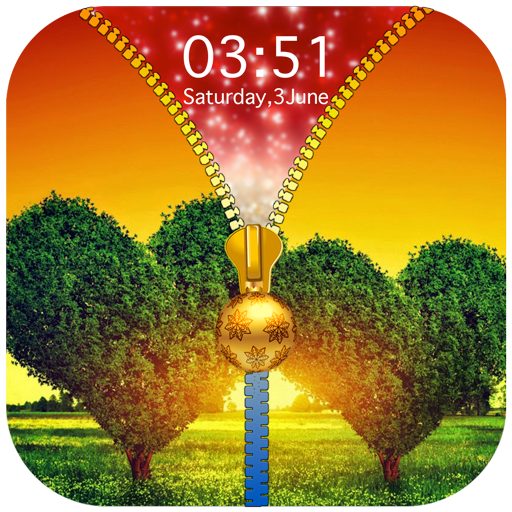 Love Tree Zipper Lock Screen icon